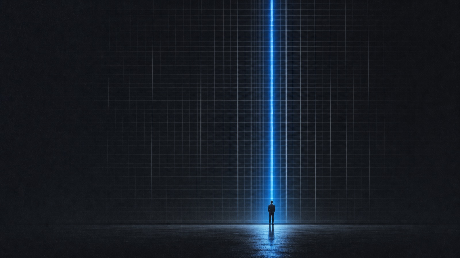 Cinematic cover illustration for the essay "What the Spreadsheet Taught Me About Conviction" by Craig Teich